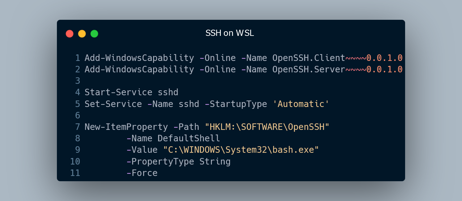 How to set up an SSH Server on Windows with WSL